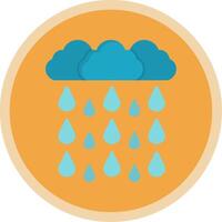 pesado lluvia plano multi circulo icono vector