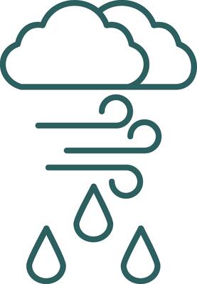 Humidity Line Gradient Round Corner Icon
