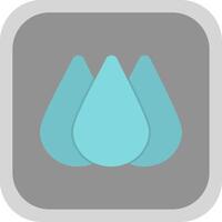 Rain Flat Round Corner Icon vector