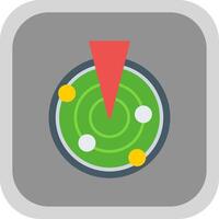 Radar Flat Round Corner Icon vector