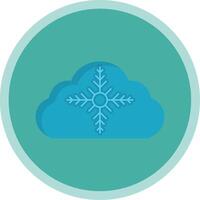 Weather Flat Multi Circle Icon vector