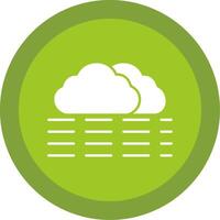 fog Glyph Multi Circle Icon vector
