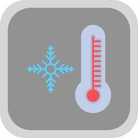 Snowflake Flat Round Corner Icon vector