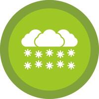 Snowing Glyph Multi Circle Icon vector