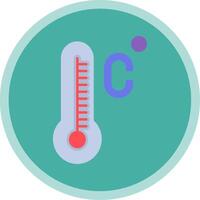 Celsius plano multi circulo icono vector