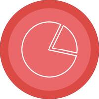 Pie Chart Line Multi Circle Icon vector