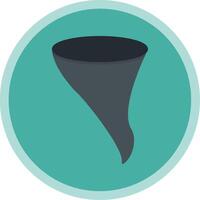 Tornado Flat Multi Circle Icon vector