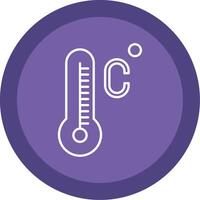 Celsius línea multi circulo icono vector