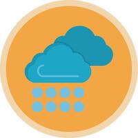 Cloud Flat Multi Circle Icon vector