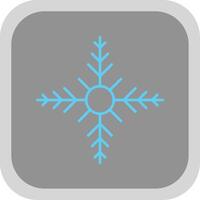 copo de nieve plano redondo esquina icono vector