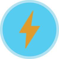 Thunder Flat Multi Circle Icon vector