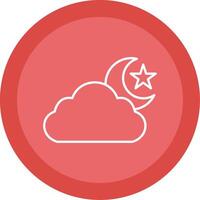 Cloud Line Multi Circle Icon vector