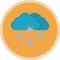 Snowy Flat Multi Circle Icon vector