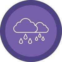 Rainy Line Multi Circle Icon vector