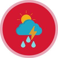 Storm Flat Multi Circle Icon vector