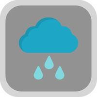 Rainy Flat Round Corner Icon vector