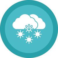 Snowy Glyph Multi Circle Icon vector