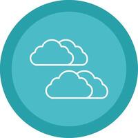 Cloudy Line Multi Circle Icon vector