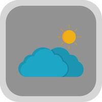 Day Flat Round Corner Icon vector