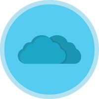 Cloud Flat Multi Circle Icon vector