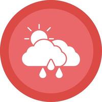 Cloudy Glyph Multi Circle Icon vector