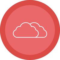 Cloud Line Multi Circle Icon vector