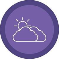 Cloudy Line Multi Circle Icon vector