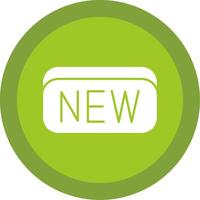 New Card Glyph Multi Circle Icon vector