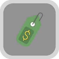 Tag Flat Round Corner Icon vector