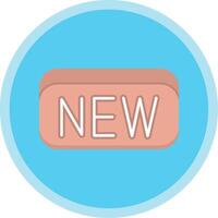 New Card Flat Multi Circle Icon vector