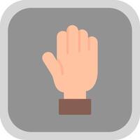 Hand Flat Round Corner Icon vector