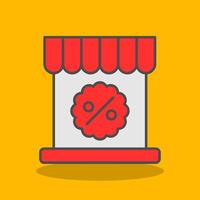 Discount Filled Shadow Icon vector