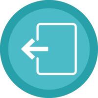 Exit Door Glyph Multi Circle Icon vector