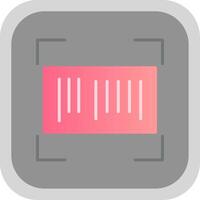 Barcode Flat Round Corner Icon vector