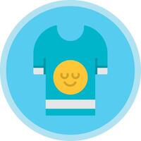 Shirt Design Flat Multi Circle Icon vector