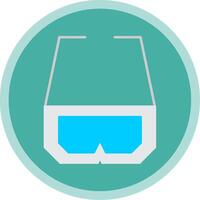 3d Glasses Flat Multi Circle Icon vector