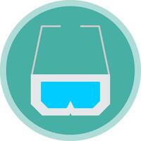 3d Glasses Flat Multi Circle Icon vector