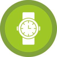 reloj glifo multi circulo icono vector