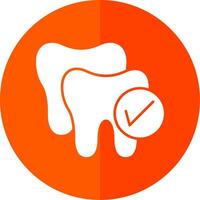Dental Checkup Glyph Red Circle Icon vector