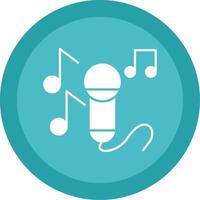 Sing Glyph Multi Circle Icon vector