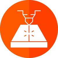 Laser Glyph Red Circle Icon vector