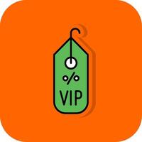 Vip Filled Orange background Icon vector