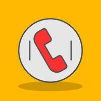 Phone Call Filled Shadow Icon vector