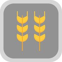 Wheat Flat Round Corner Icon vector