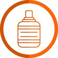 Corrector Line Orange Circle Icon vector