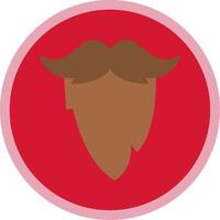 Bigote plano multi circulo icono vector