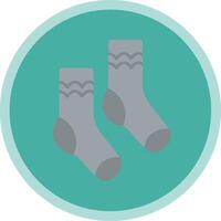 Pair of Socks Flat Multi Circle Icon vector