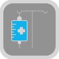 Medical Drip Flat Round Corner Icon vector