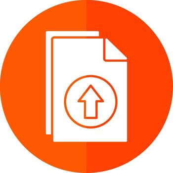 Upload Glyph Red Circle Icon vector