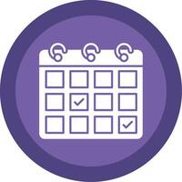 Appointment Request Glyph Multi Circle Icon vector